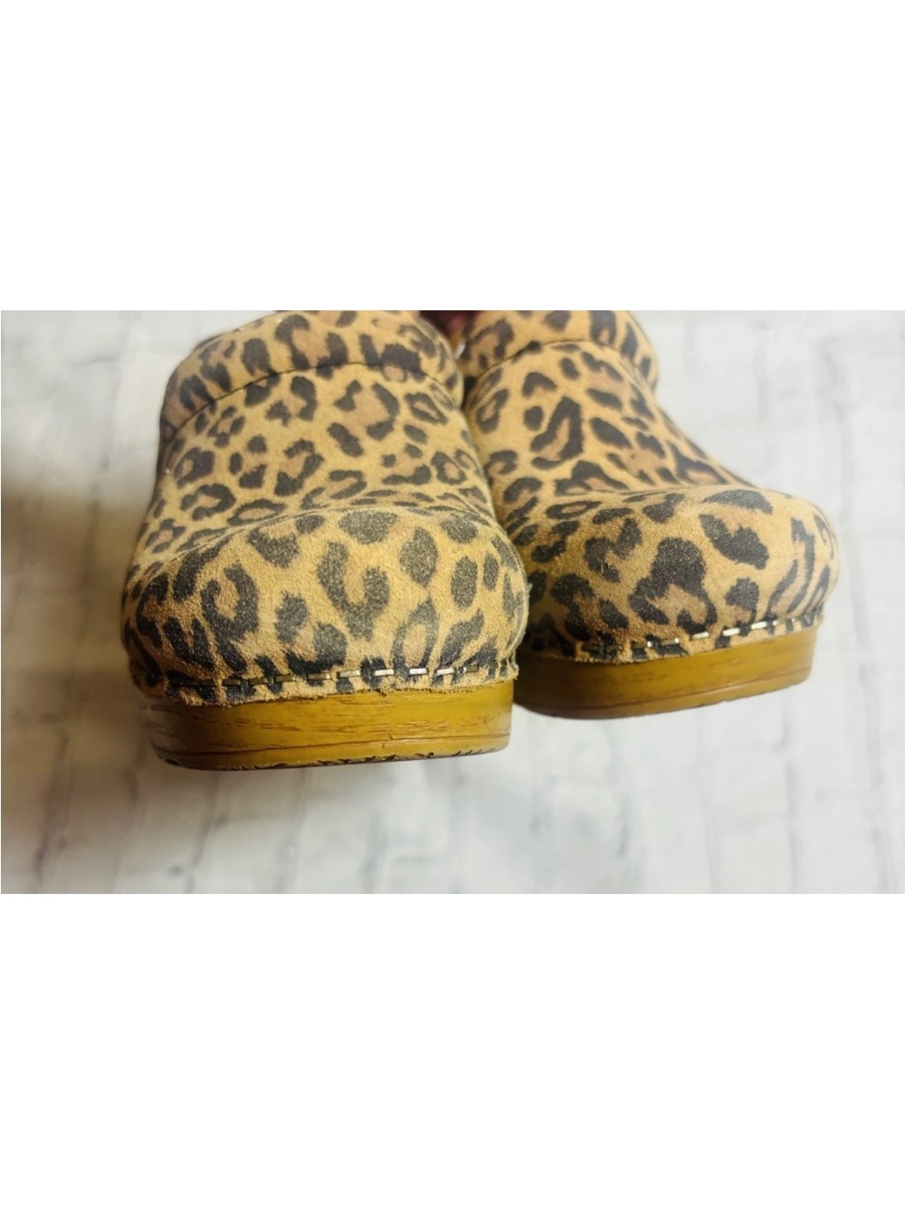 Dansko Professional Leopard Print Suede Leather Clogs Shoes Women's Size 37 - Picture 10 of 12